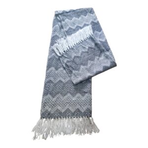 Cachecol Lenço Lã Peruana Estilo Alpaca Unissex Cinza