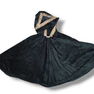 Poncho Capa Aberta Microfibra Com Capuz Preto
