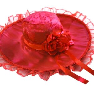 Chapéu Pomba Gira De Luxo Aba Larga Vermelho