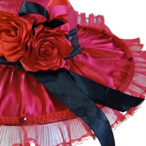 Chapéu Pomba Gira De Luxo Aba Larga Vermelho e preto
