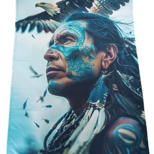 Pano Tapeçaria de Parede Indio EUA Azul