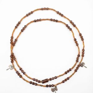 Guia Xangô cristal 8MM e porcelana 4MM