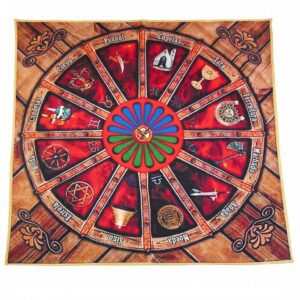 Toalha para tarot Roda Cigana Madeira