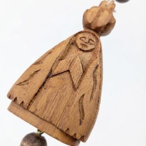 Colar De Mesa Terço Enfeite Decoração Madeira Aparecida