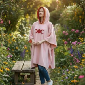 Poncho Microfibra Retangular Triluna Rosa Claro