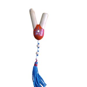 Kuripe de Bambu pontilhado Vermelho x branco