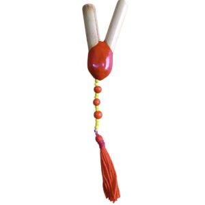 Kuripe de Bambu pontilhado Vermelho x amarelo
