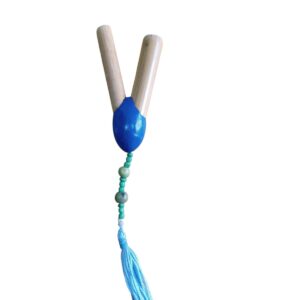 Kuripe de Bambu pontilhado Azul x verde