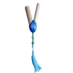 Kuripe de Bambu pontilhado Azul x verde