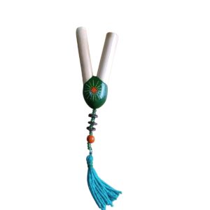 Kuripe de Bambu pontilhado Verde x verde
